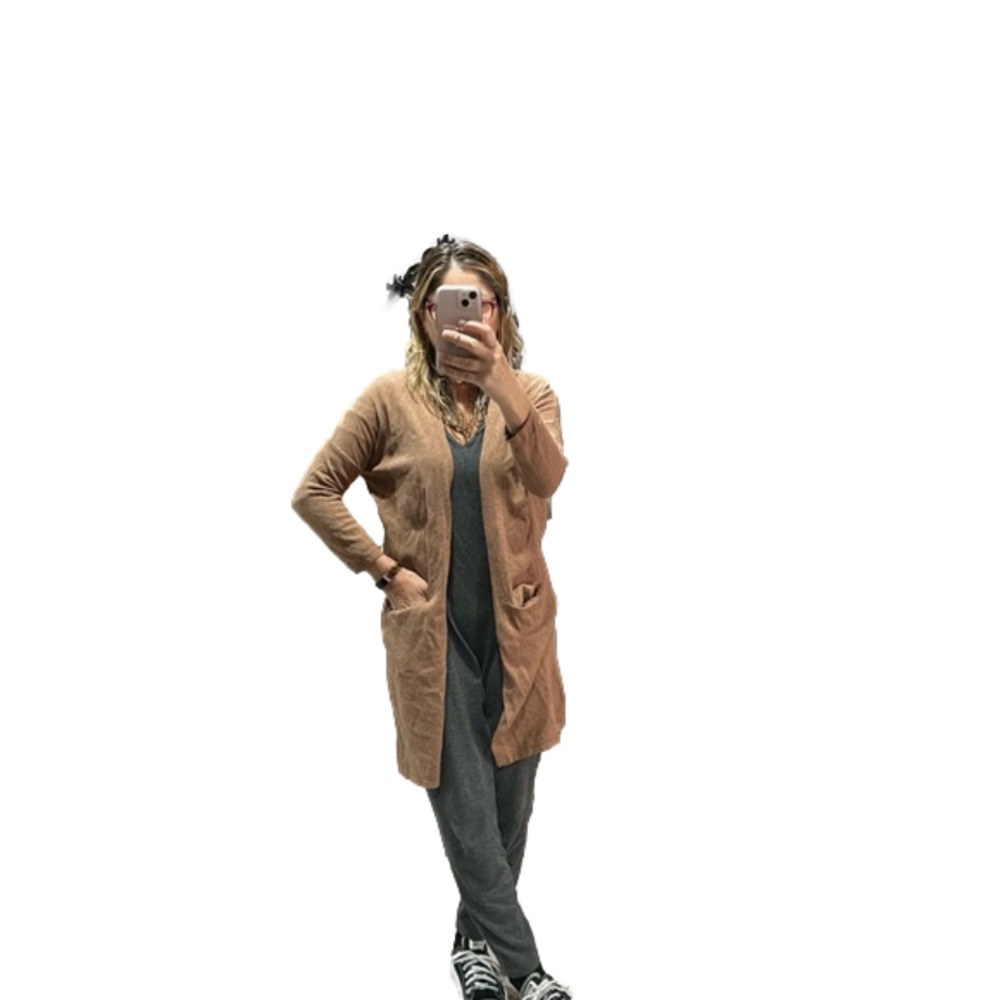 Kersh chestnut colour 3/4 sleeve cardigan